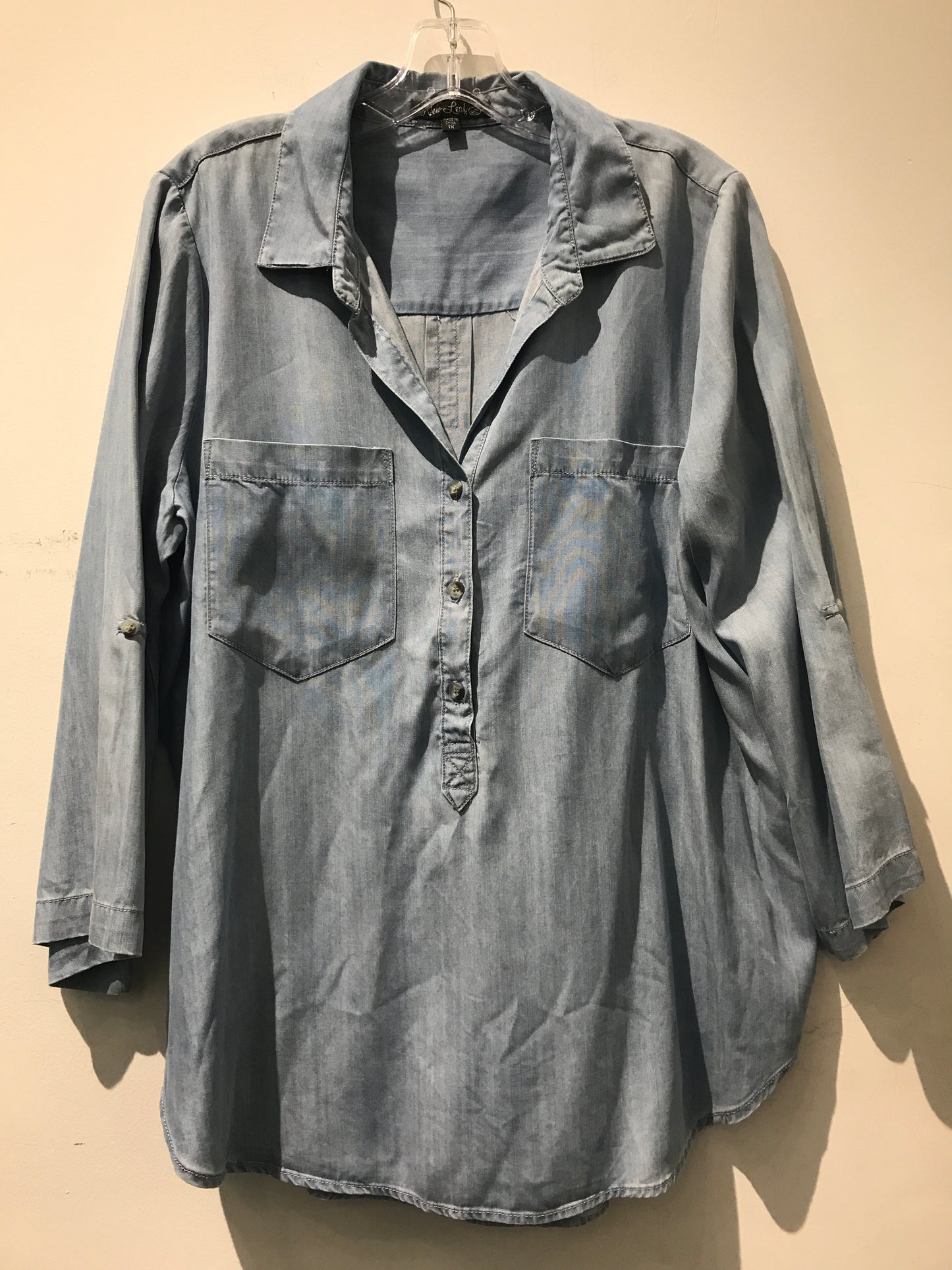 New Leaf Denim Shirt: Sz 1X