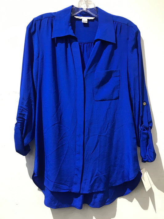 Diane Von Furstenberg Royal Blouse: Sz 2