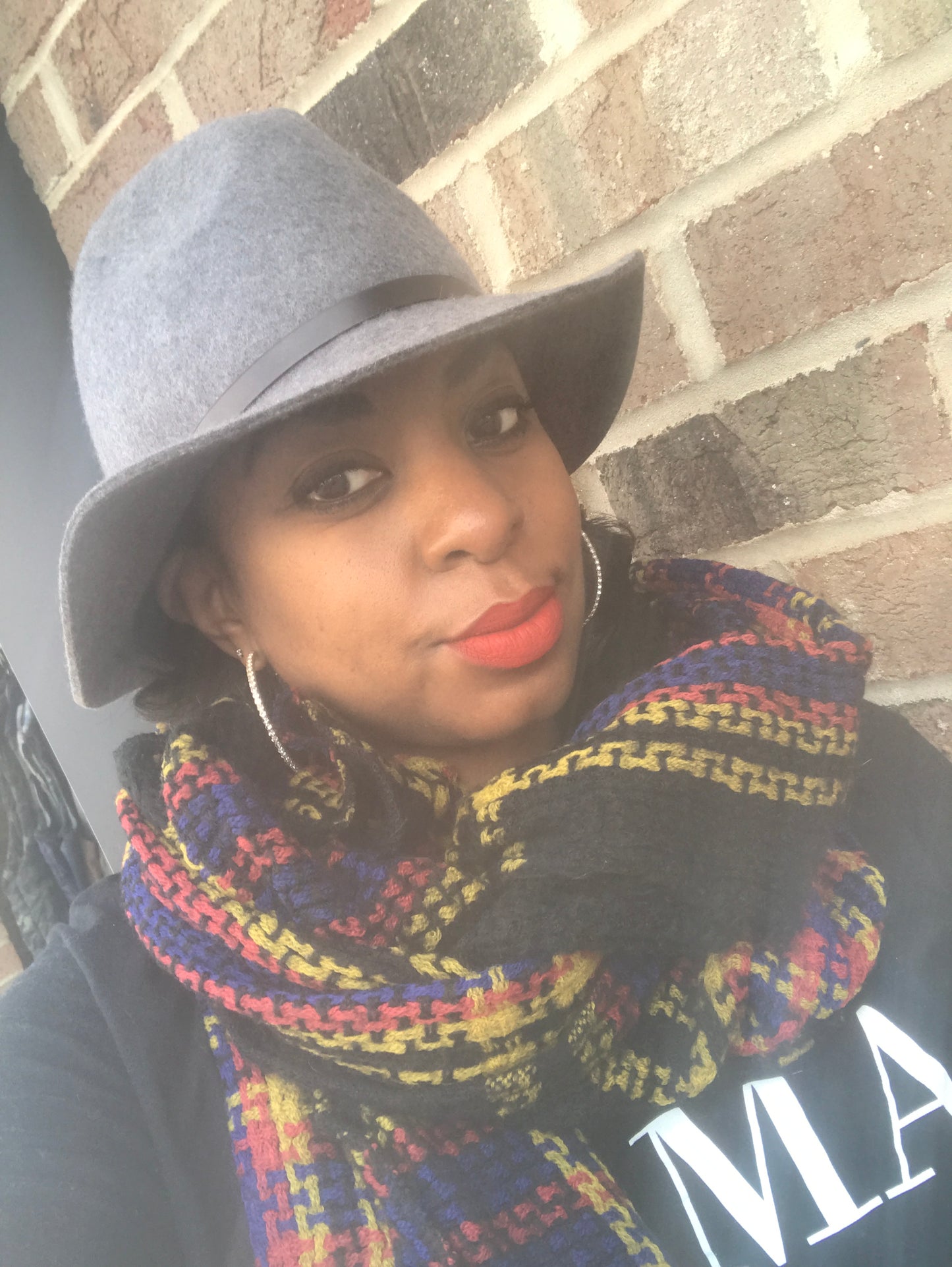 New! Black Plaid Scarf!