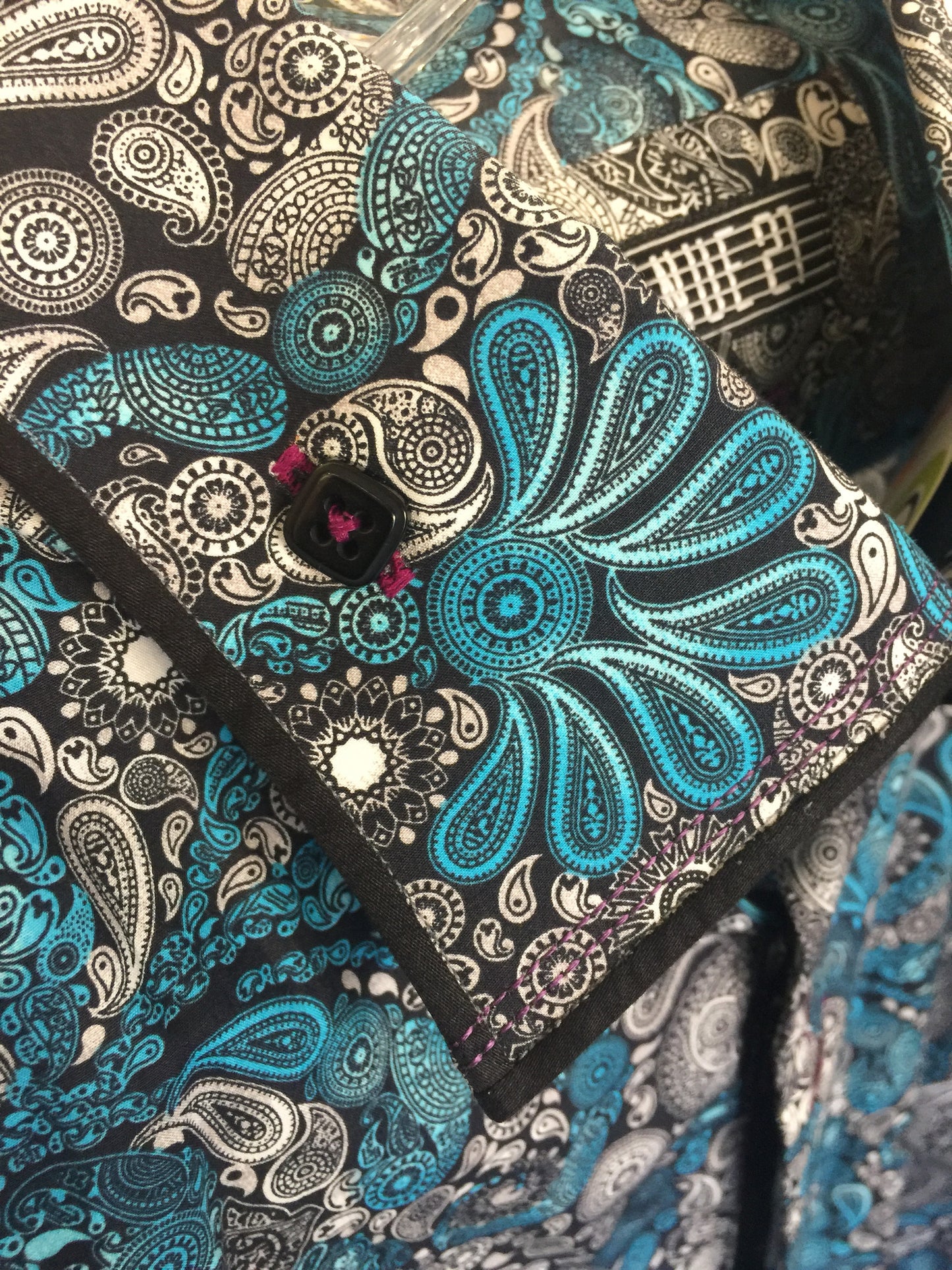 Avenue 21 Turquoise Paisley Shirt: Sz 4X