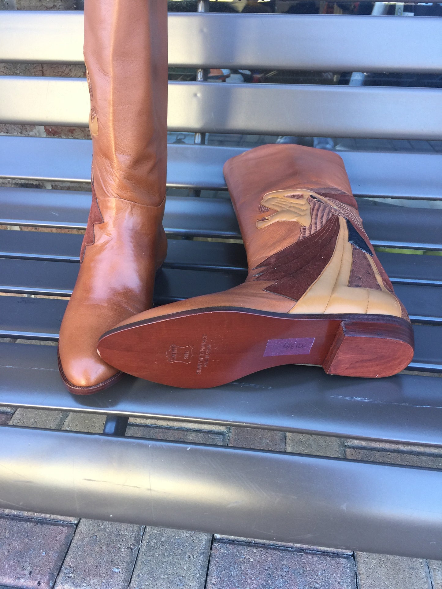 Stuart Weitzman Tan Lion Boots: Sz 7B