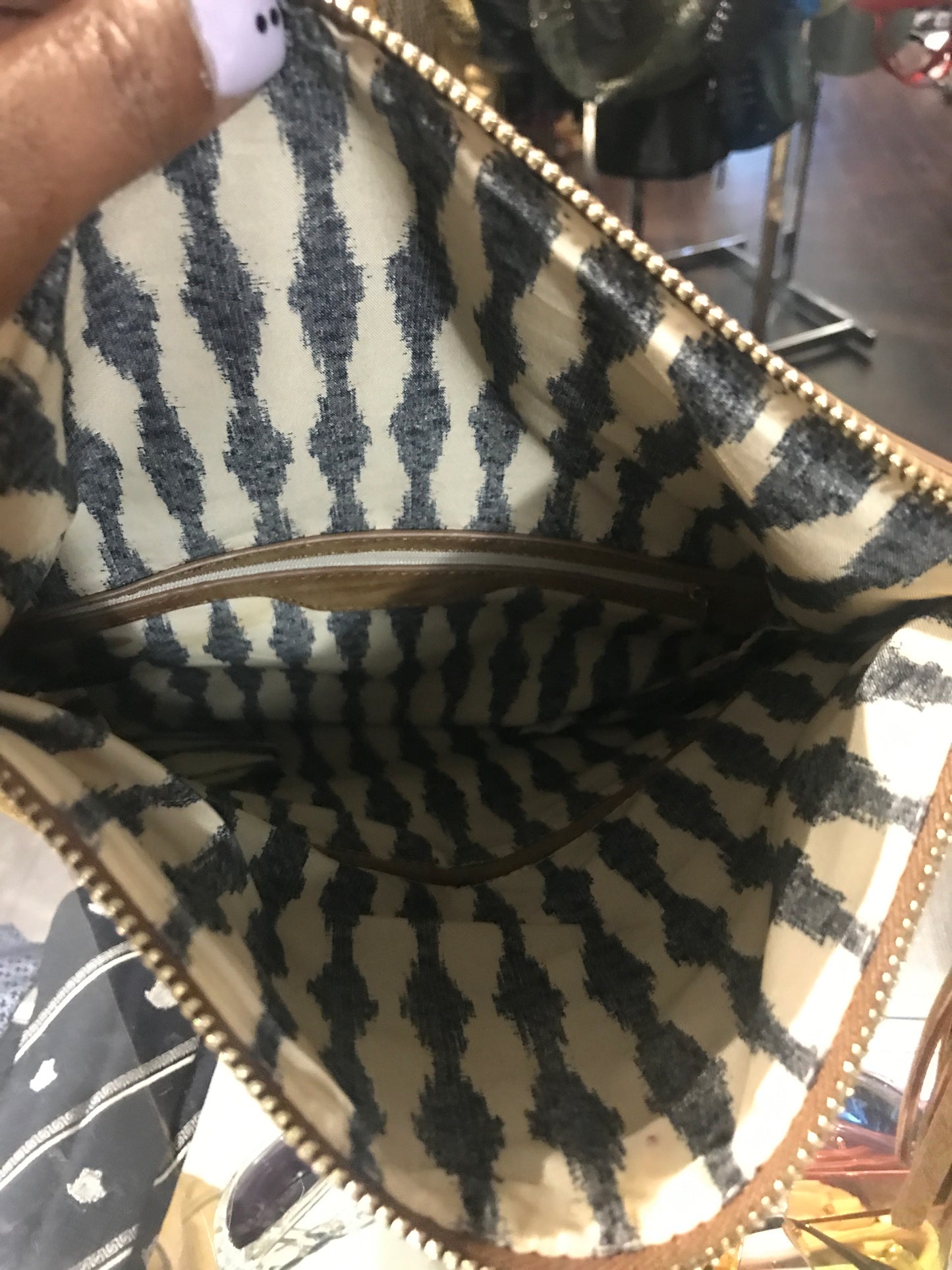 Rustic Faux Leather Studded Clutch