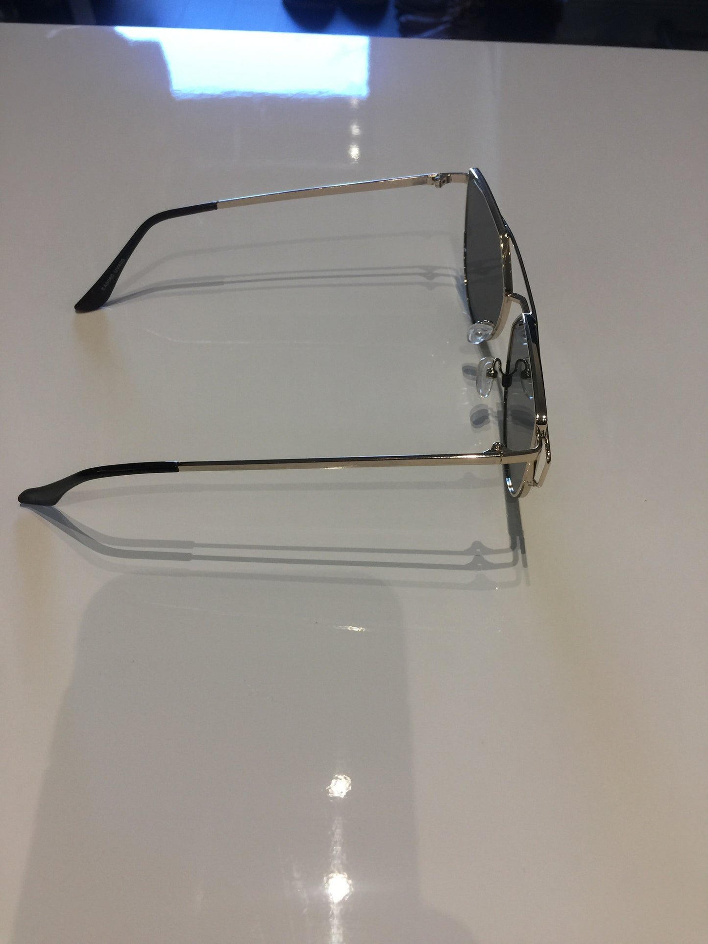 Gold Trimmed Reflective Sunglasses