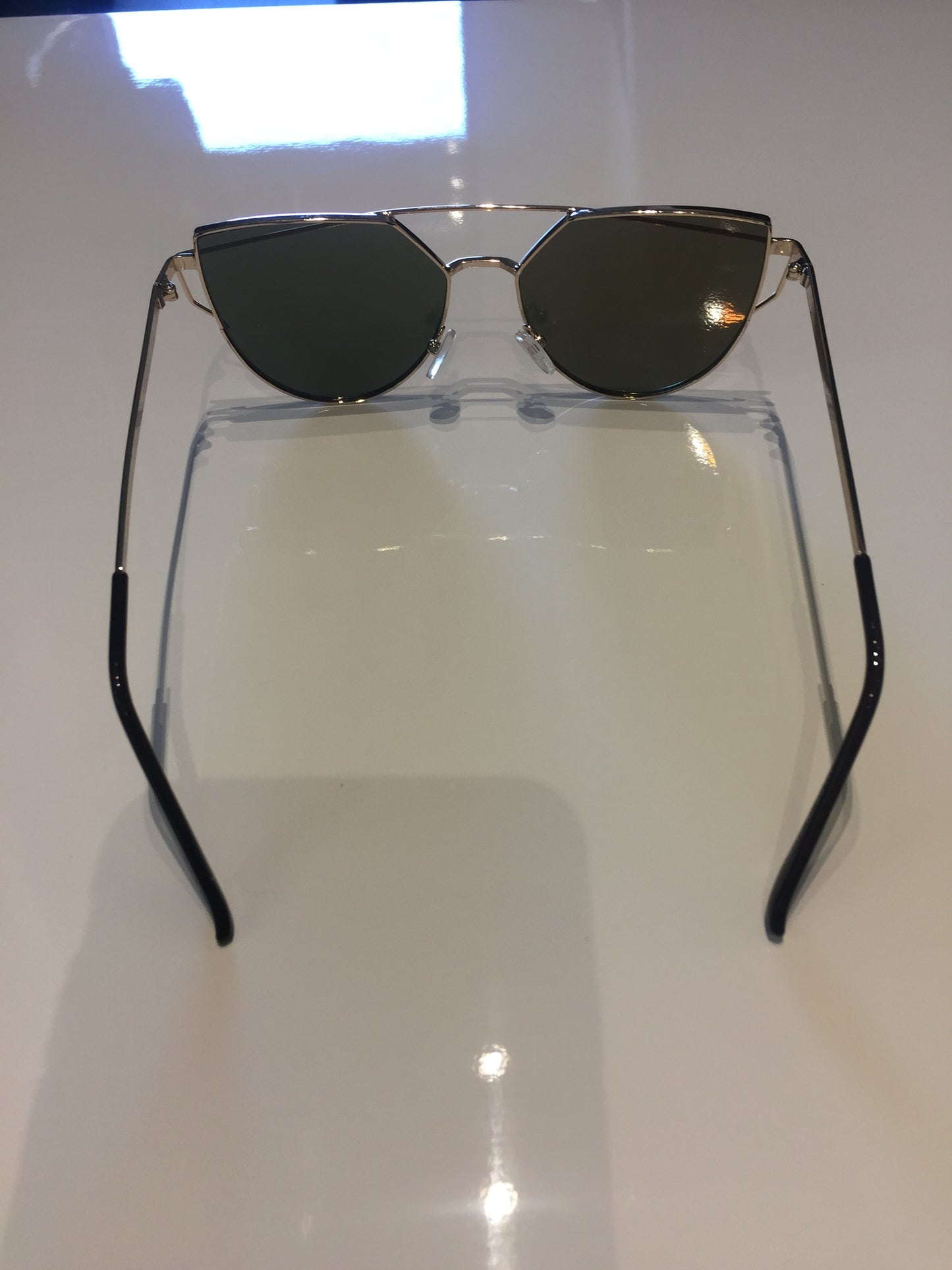 Gold Trimmed Reflective Sunglasses