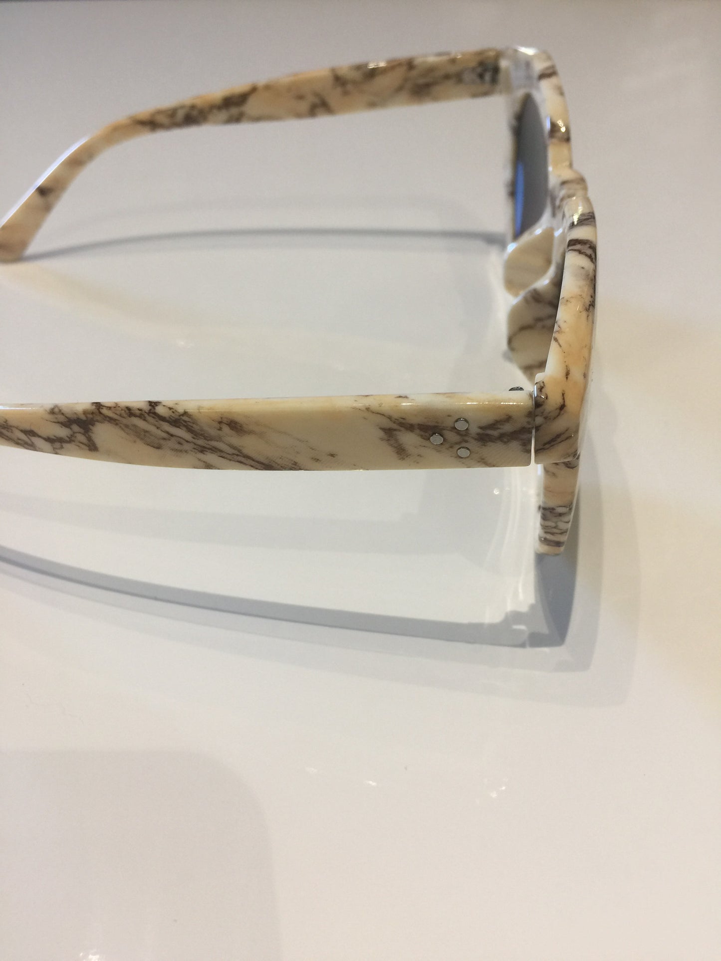 Cream & Chocolate Marble Sunglasses