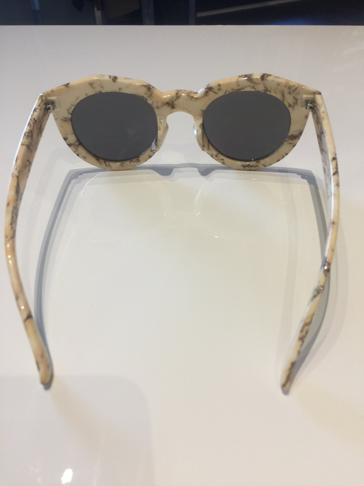 Cream & Chocolate Marble Sunglasses