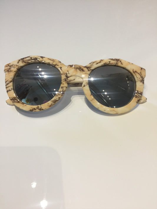 Cream & Chocolate Marble Sunglasses