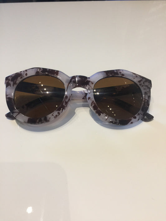 Light Blue & Brown Marble Sunglasses