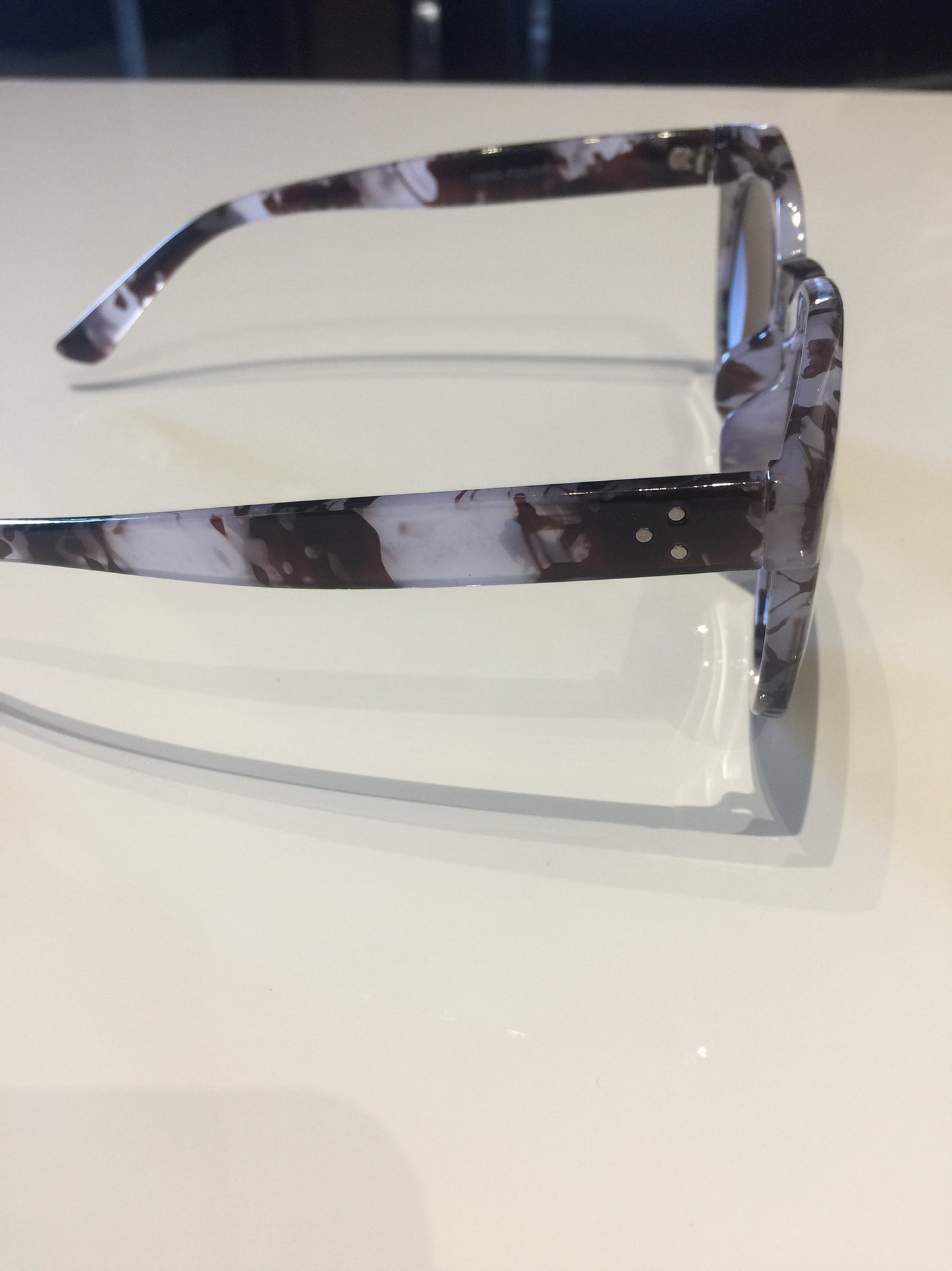 Light Blue & Brown Marble Sunglasses