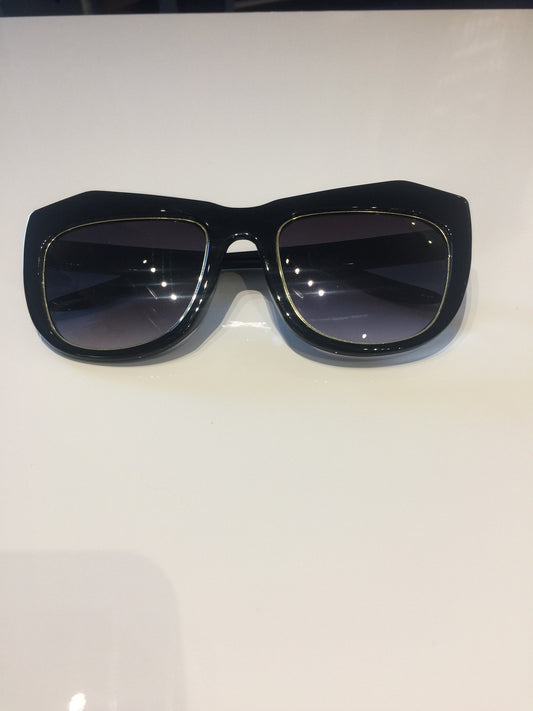 Black & Gold Oversized Sunglasses