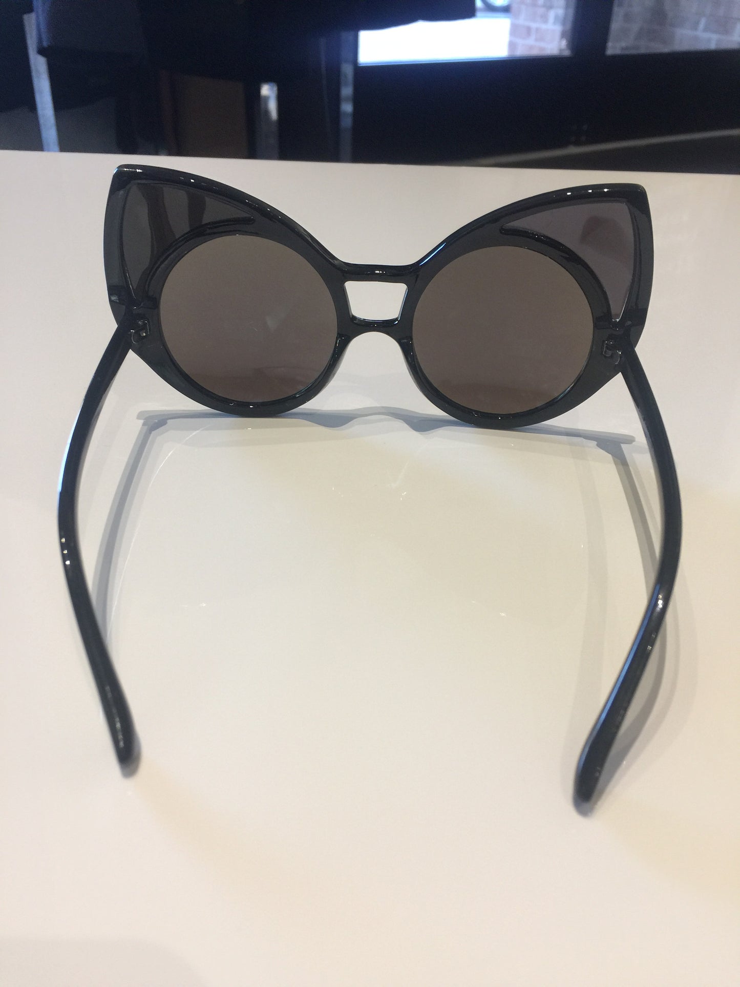 Cat Eye Reflective Oversized Sunglasses