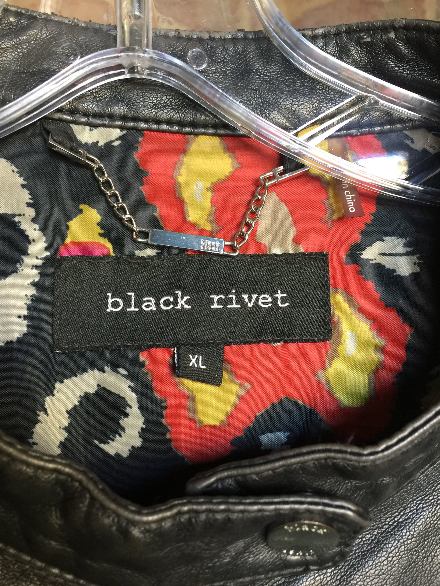 Black Rivet Moto Jacket: Sz XL