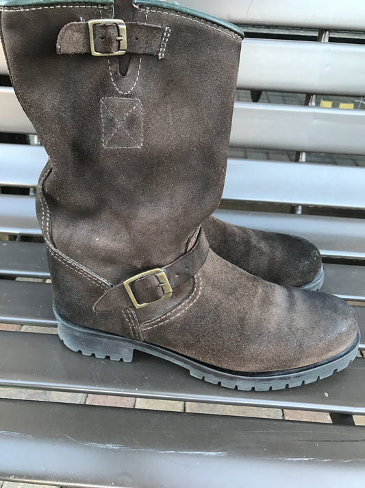 ALDO Distressed Brown Suede Boots: Sz 13