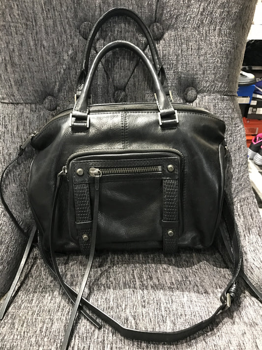 She+Lo Black Leather Handbag