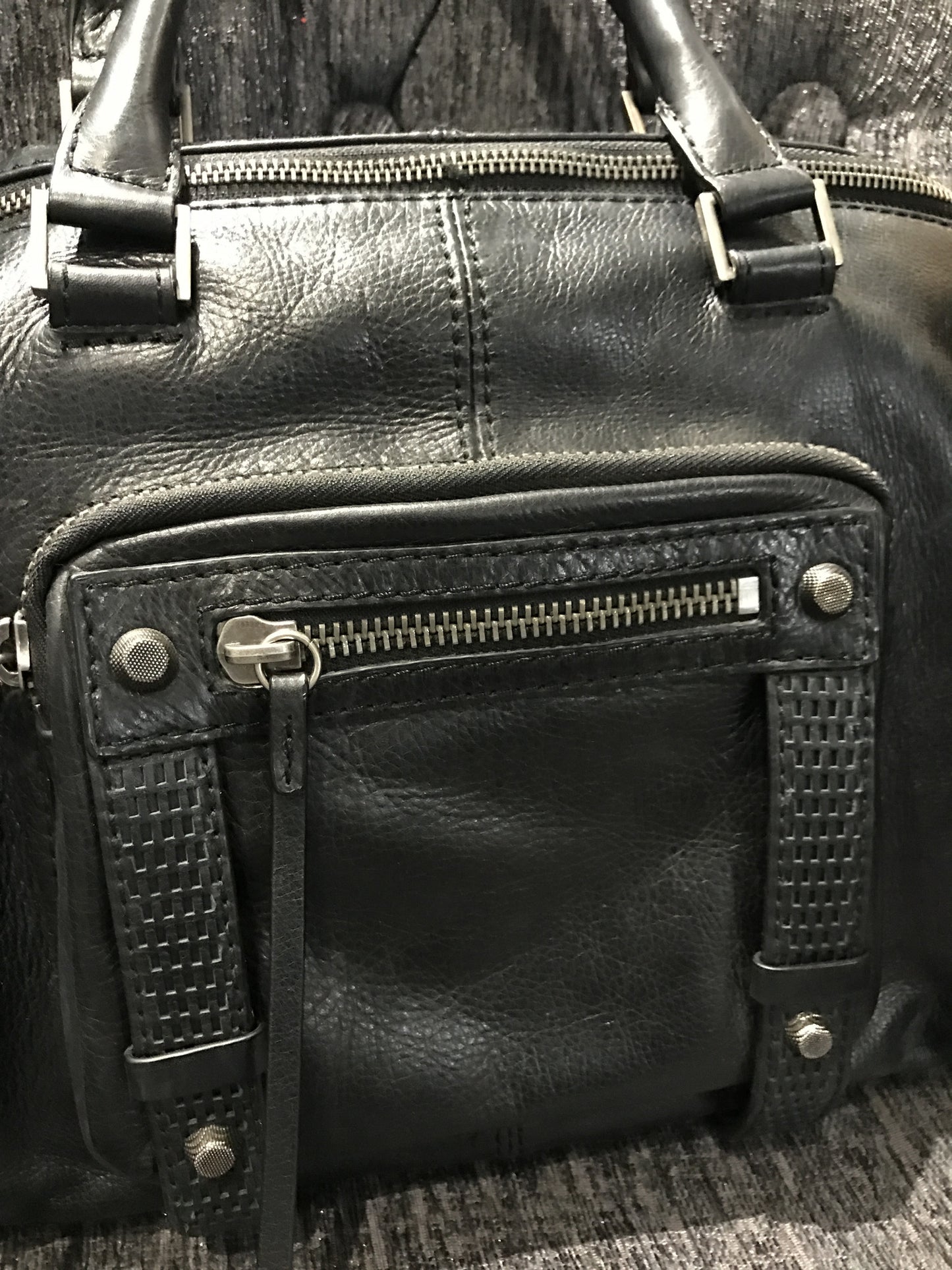 She+Lo Black Leather Handbag