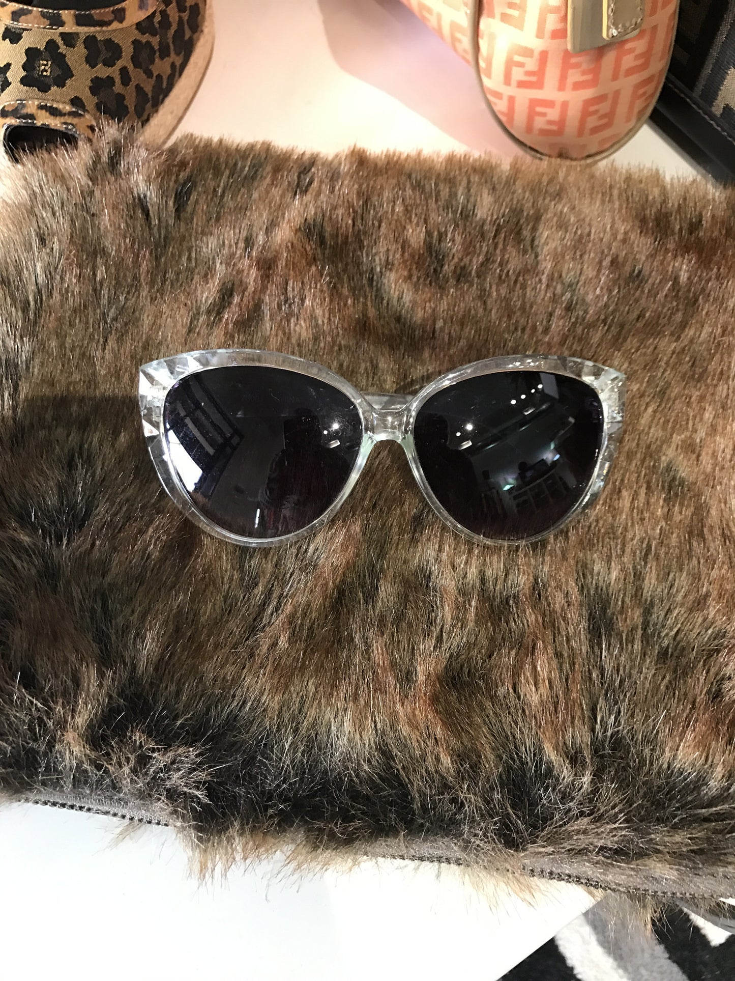 Clear Framed Sunglasses