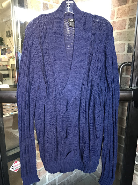 H&M Cable Knit Pullover Sweater: Sz L