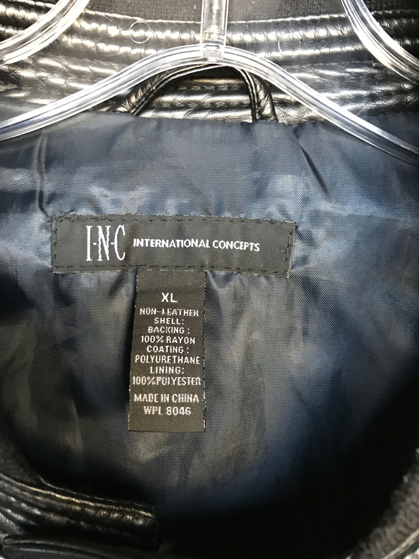 INC Faux Leather Jacket: Sz XL