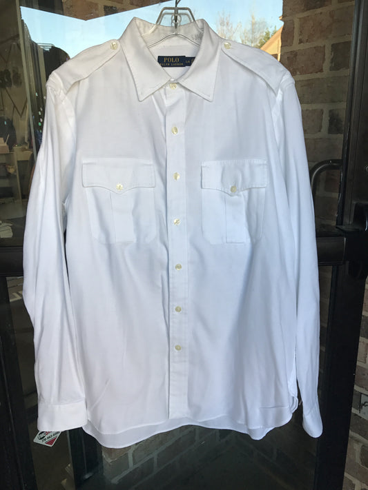 Polo by Ralph Lauren White Shirt: Sz L