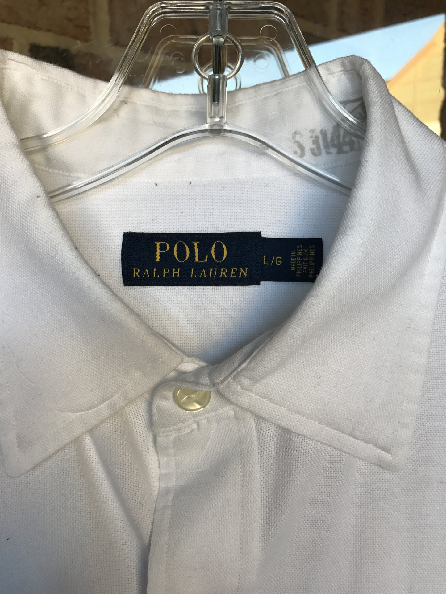 Polo by Ralph Lauren White Shirt: Sz L