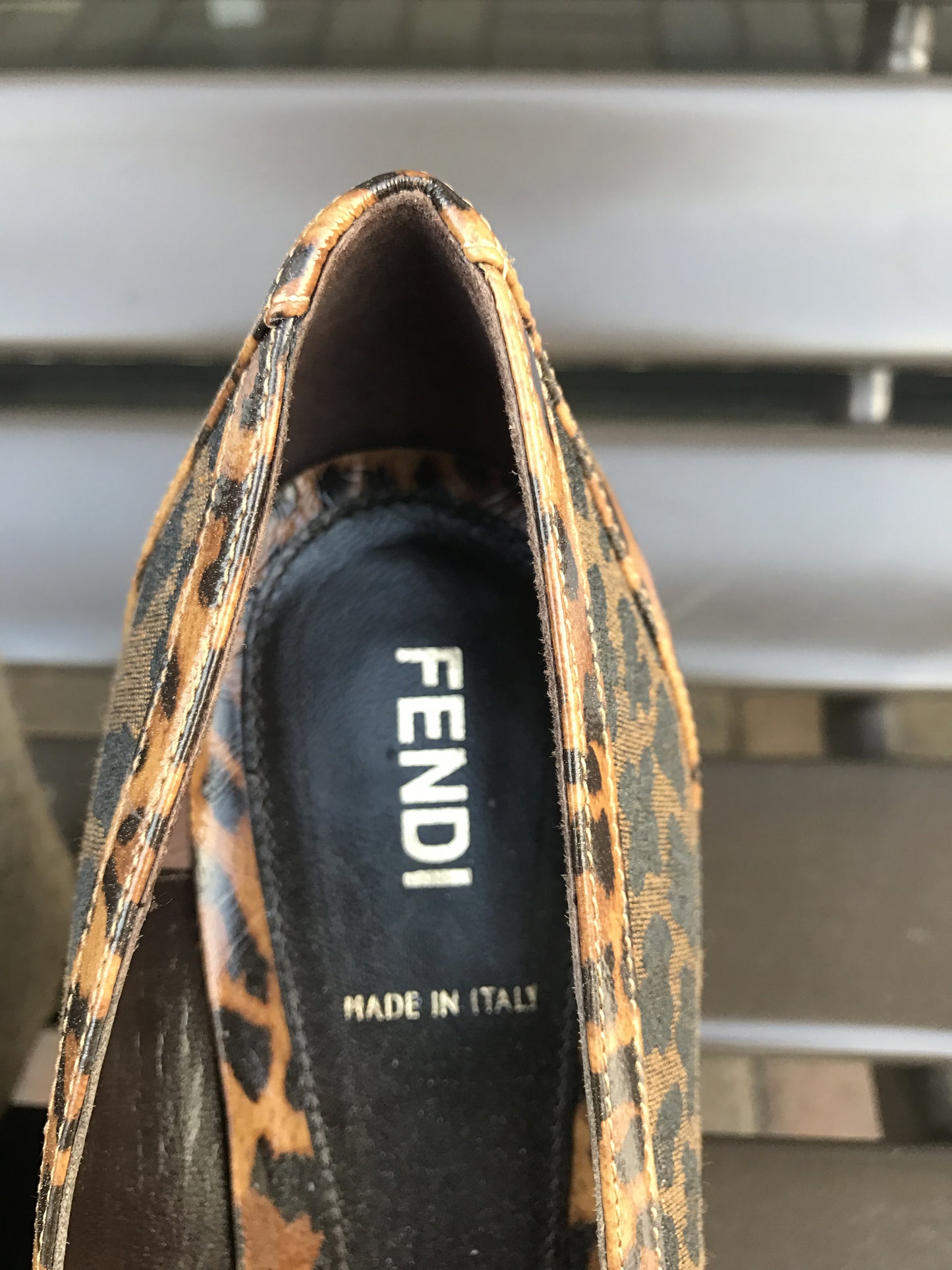 FENDI Leopard Wedge: Sz 39 (8)