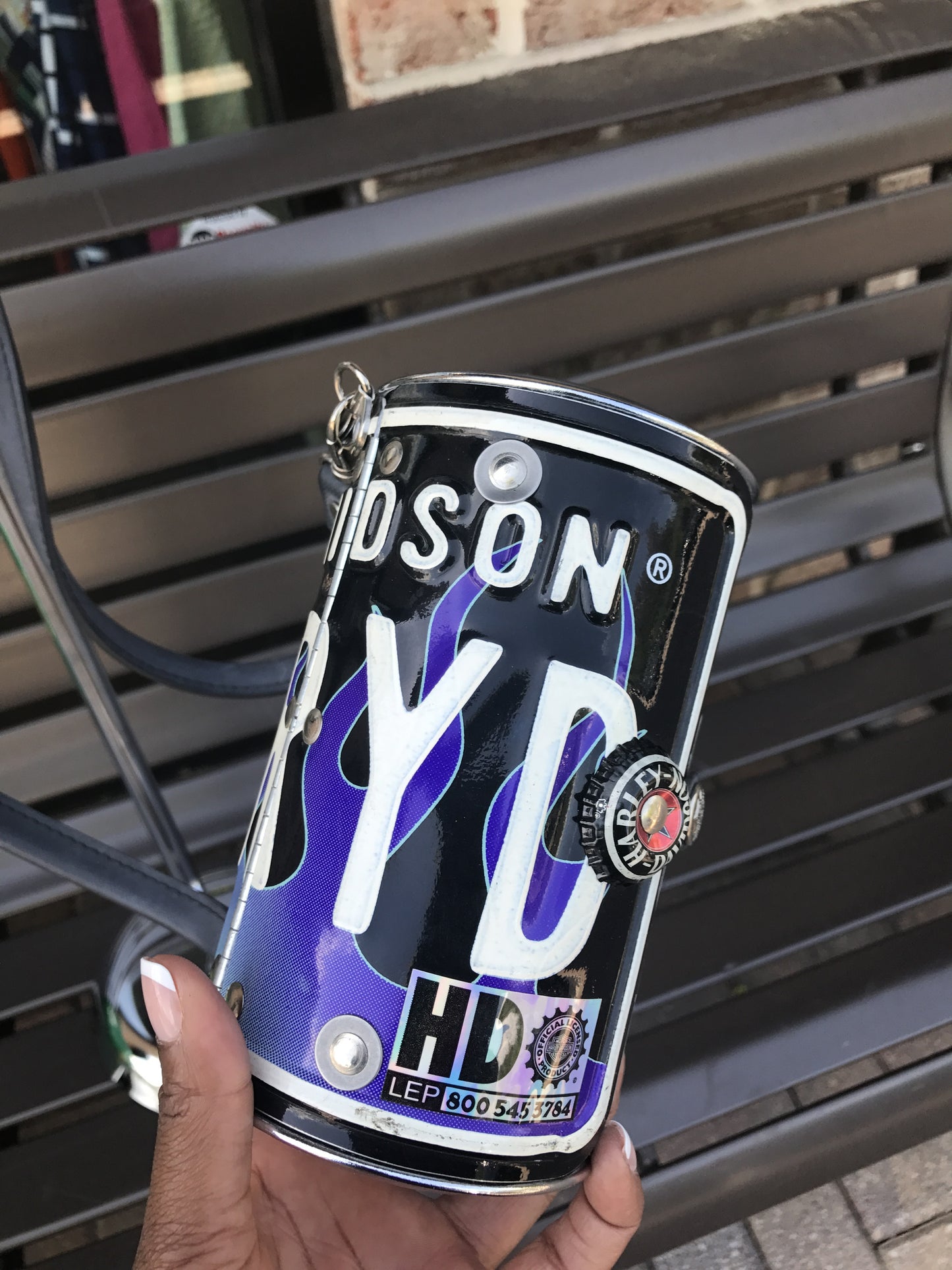 Harley Davidson Tin Cylinder Crossbody
