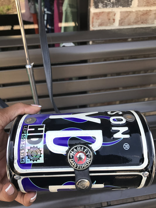 Harley Davidson Tin Cylinder Crossbody