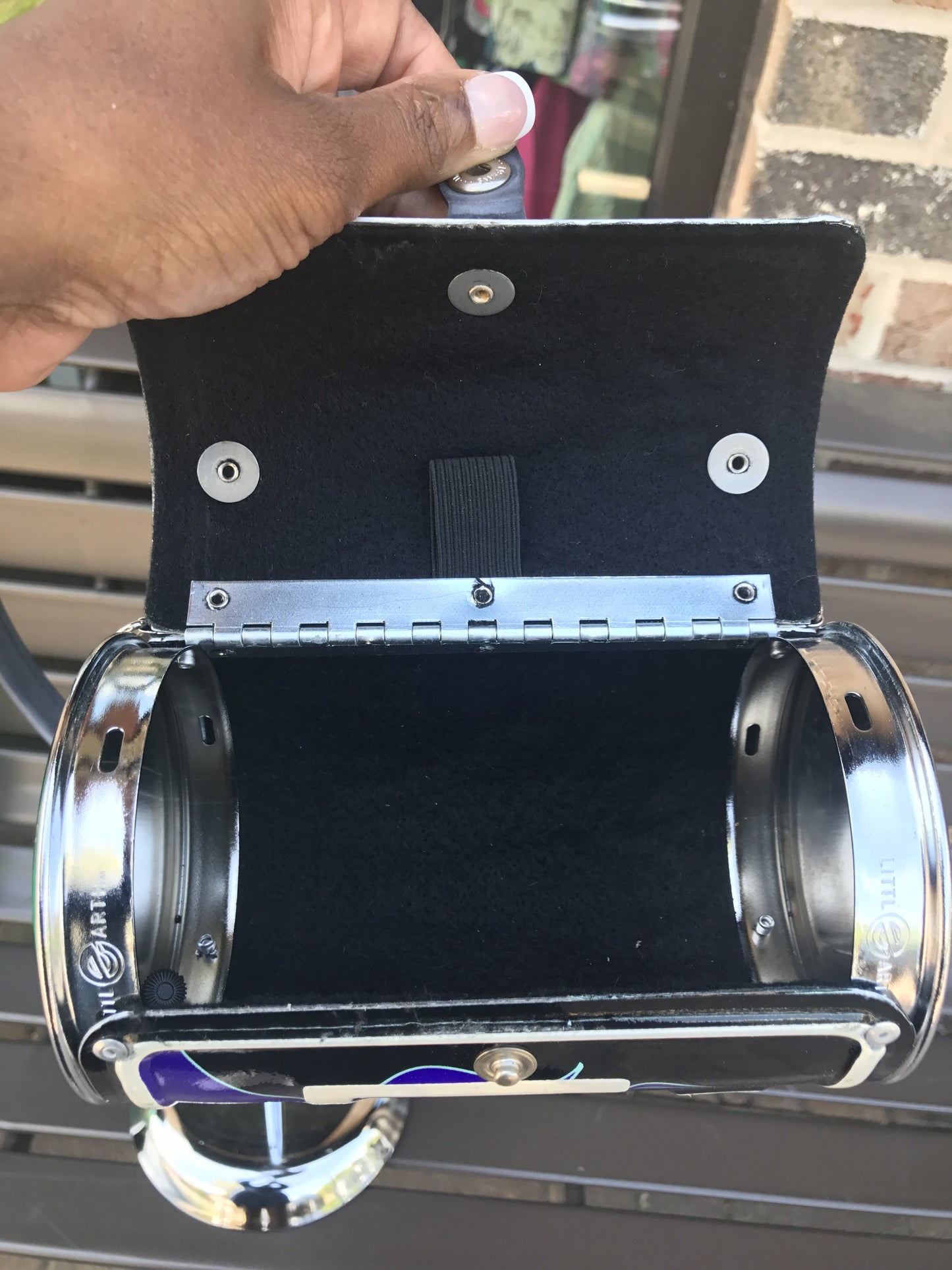 Harley Davidson Tin Cylinder Crossbody