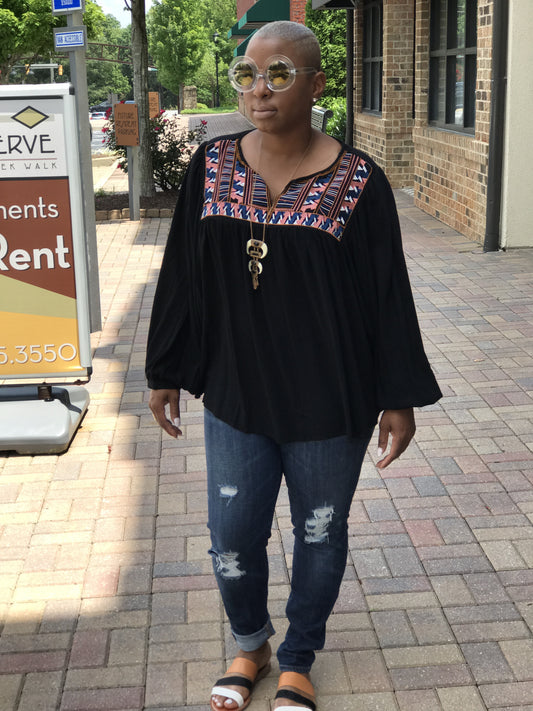 New! Aztec Printed Batwing Tunic!