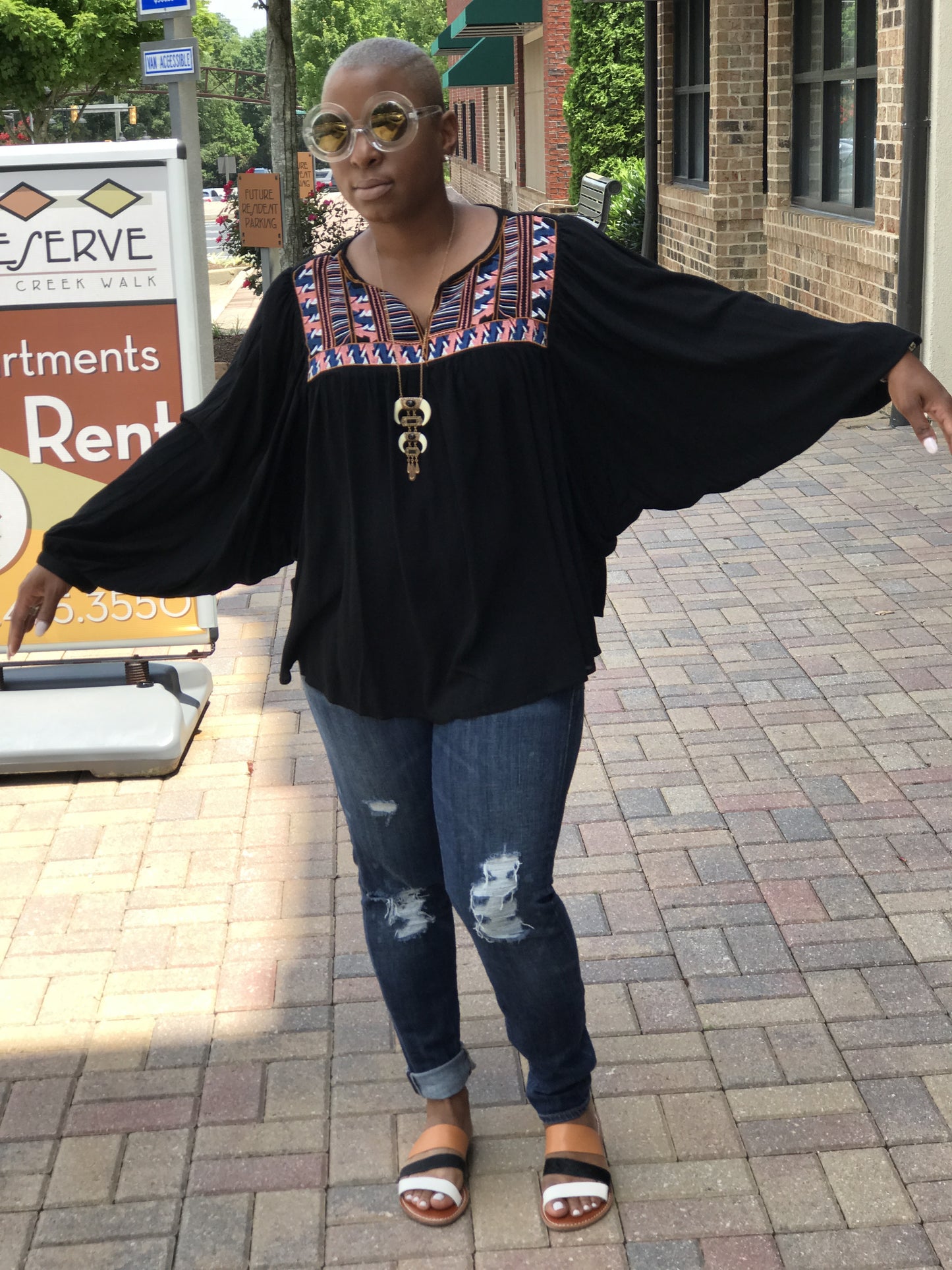 New! Aztec Printed Batwing Tunic!
