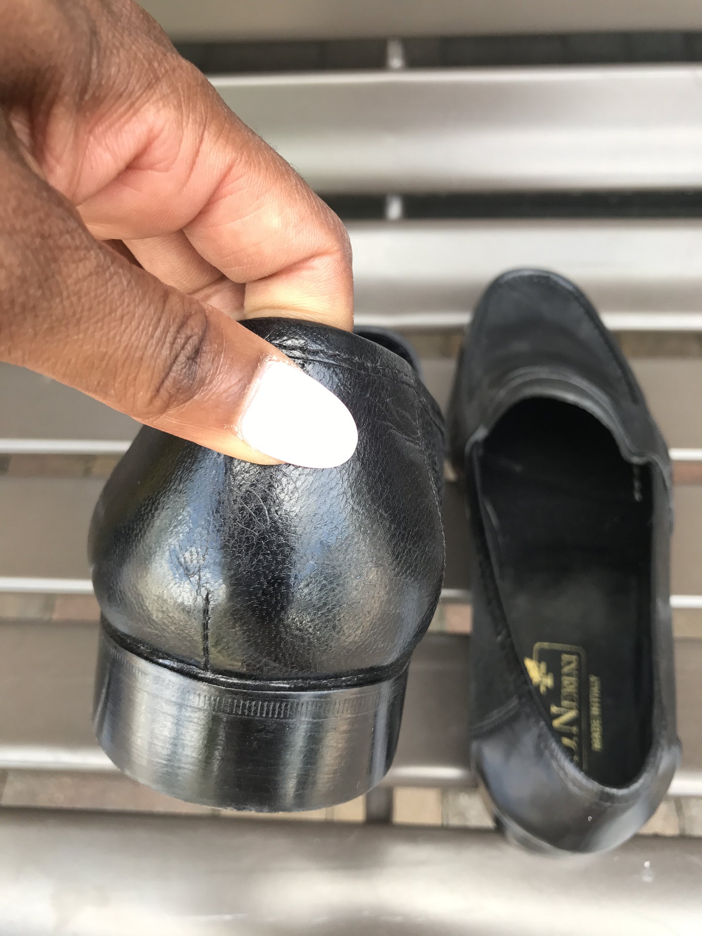 D. Nerini Italian Leather Loafers: Sz 9.5