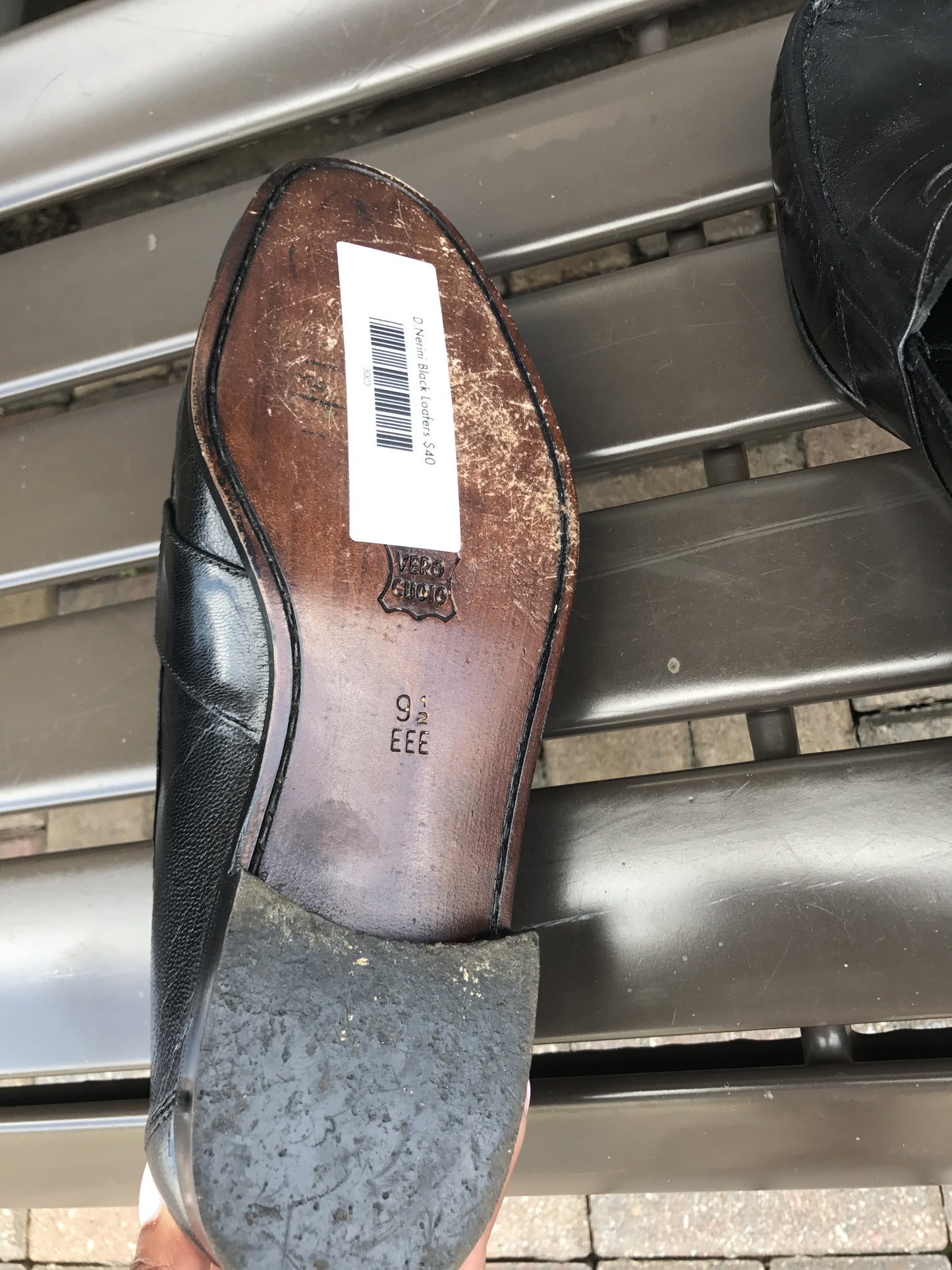 D. Nerini Italian Leather Loafers: Sz 9.5