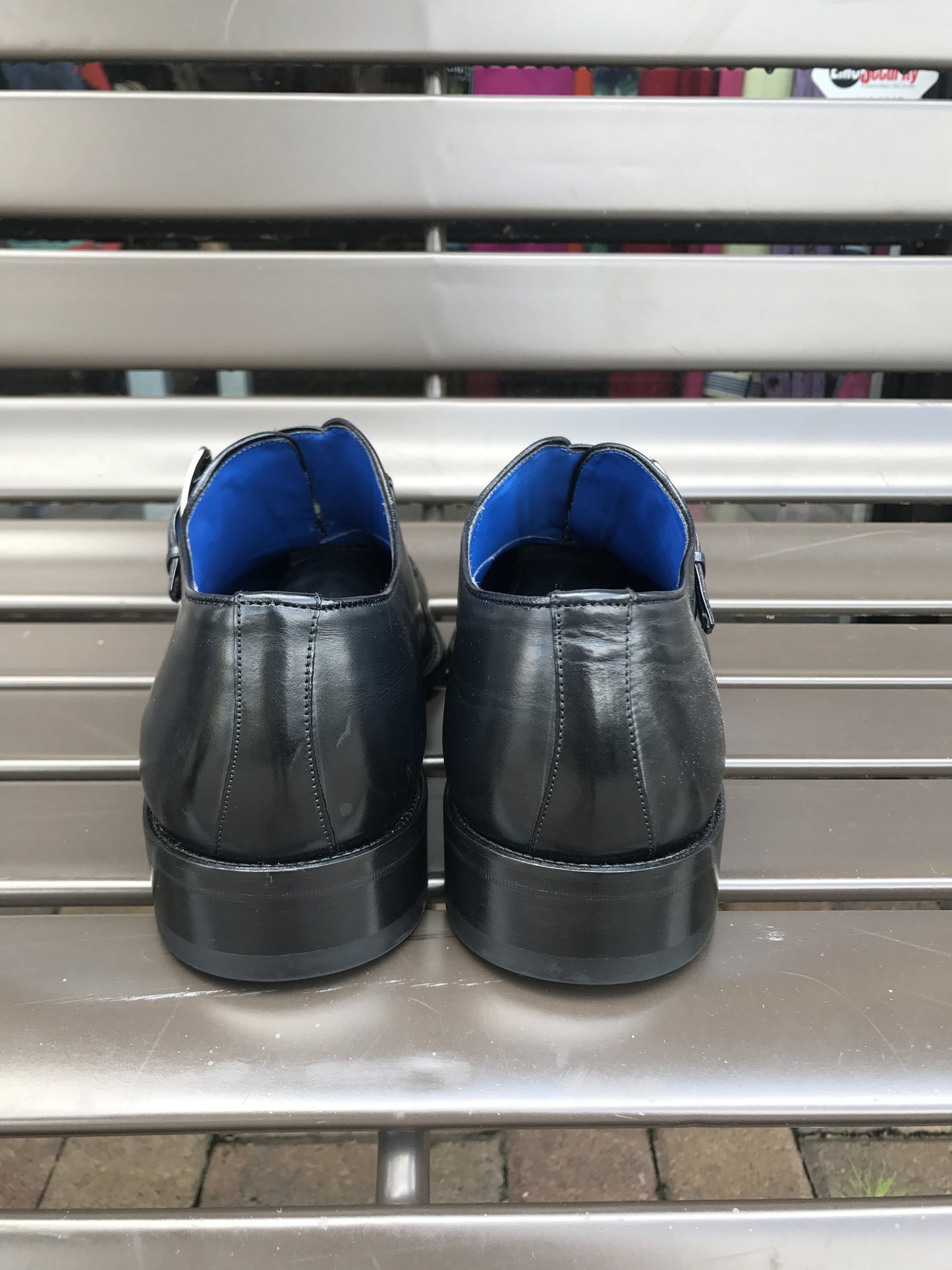 Mezlan Navy Buckled Loafers: Sz 12