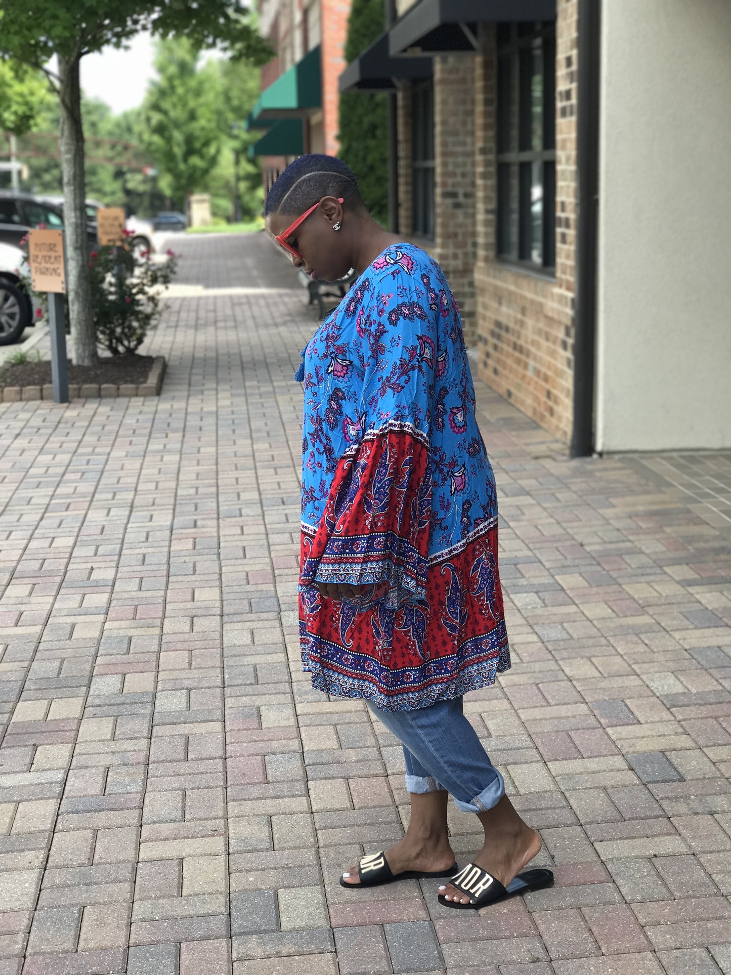 New! Turquoise & Red Paisley Tunic!