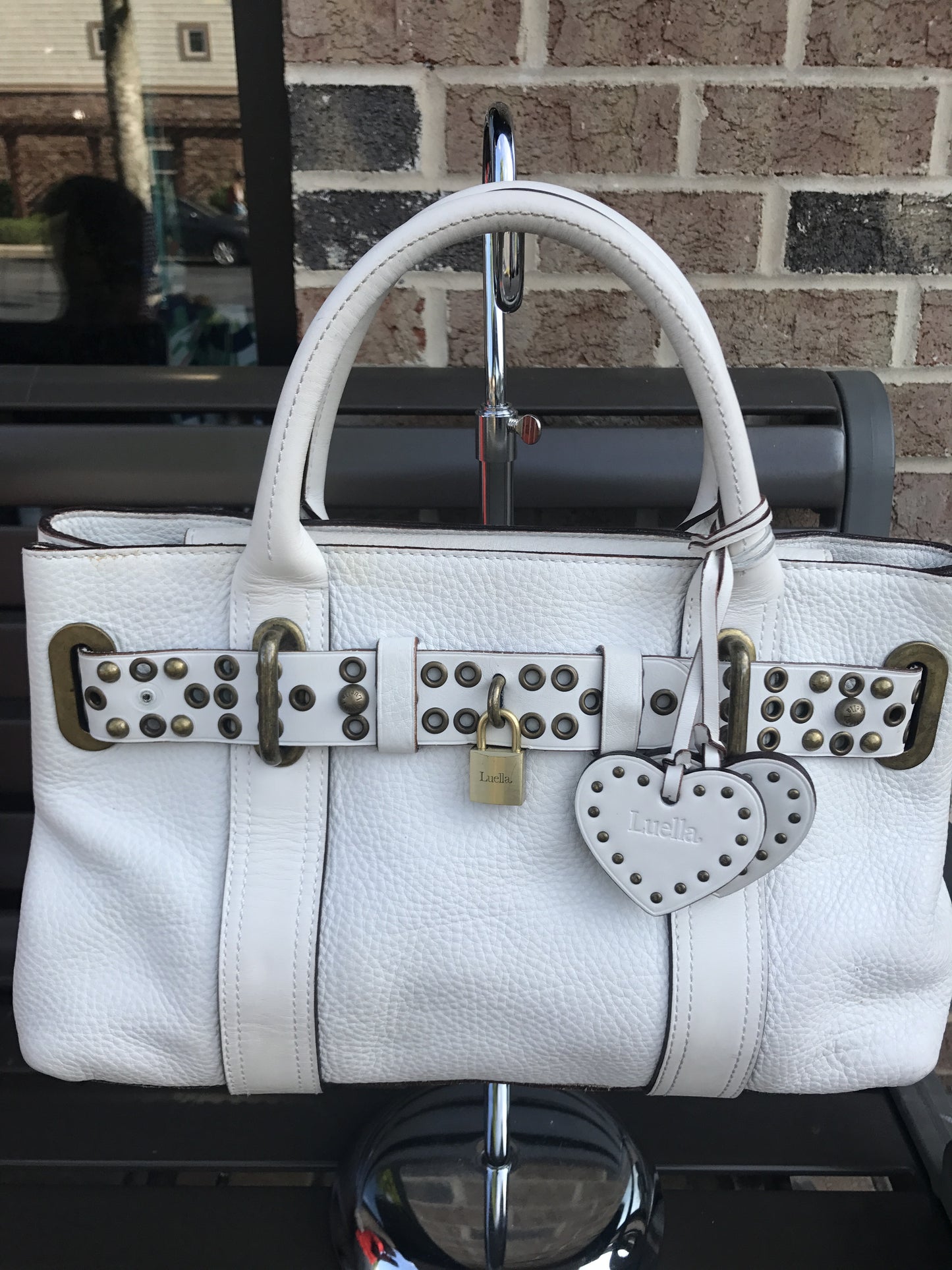 Luella Ivory Leather Tote: Medium