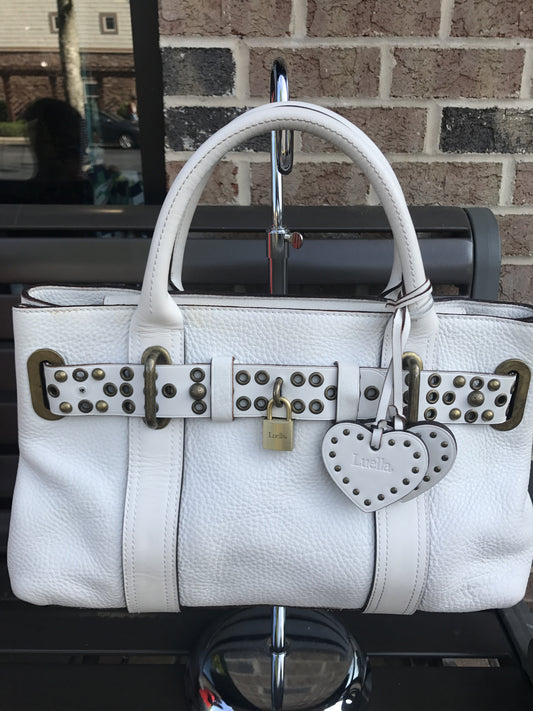 Luella Ivory Leather Tote: Medium