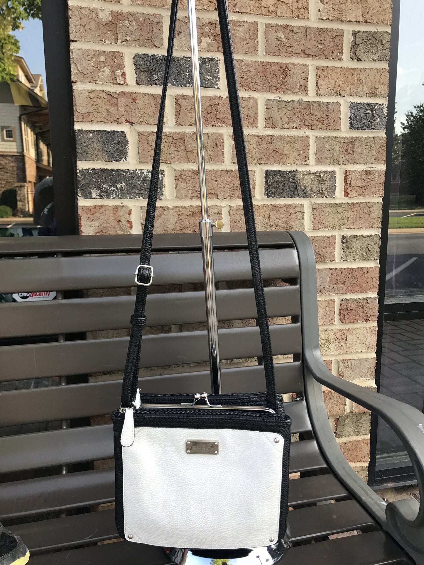 Nine West Blk/Wht Crossbody: Small