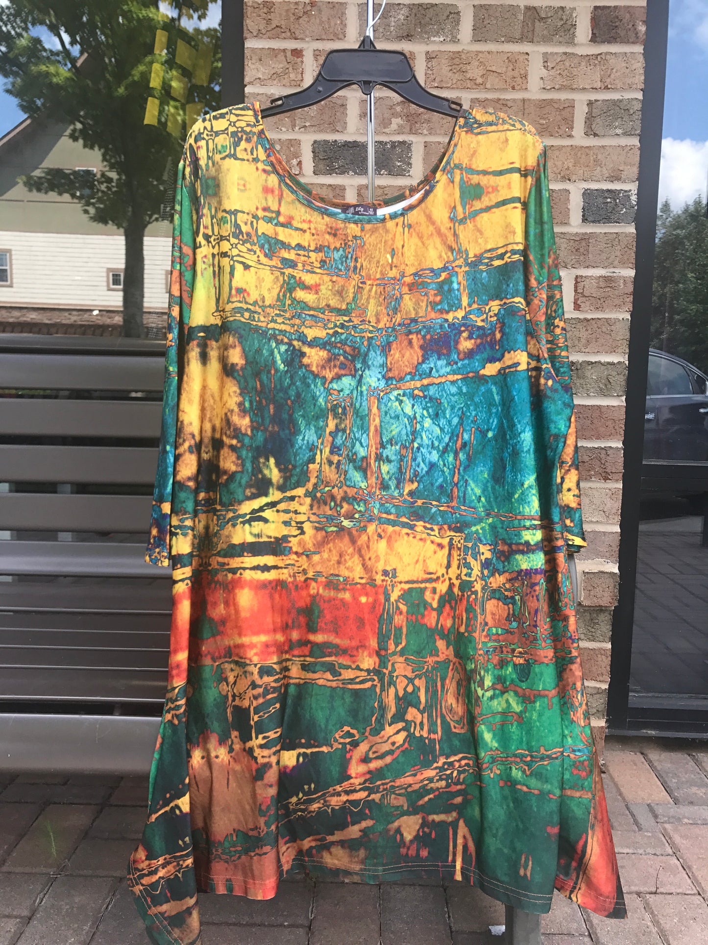 Printed Long Tunic: Sz 4X