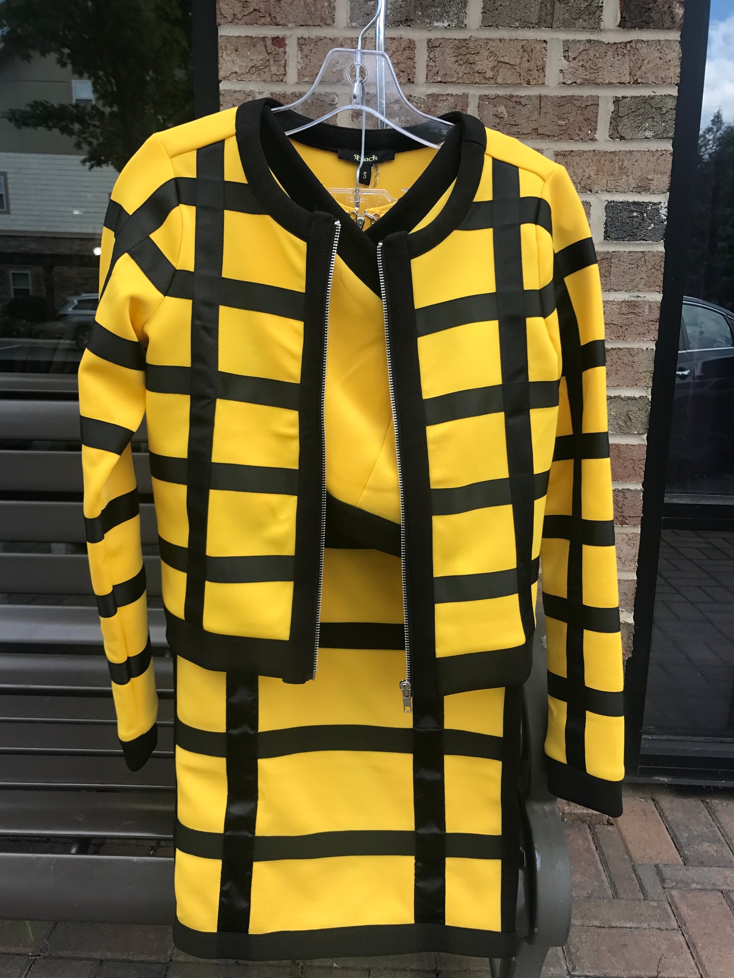 Black 3PC Canary/ Black Dress Set: Sz S