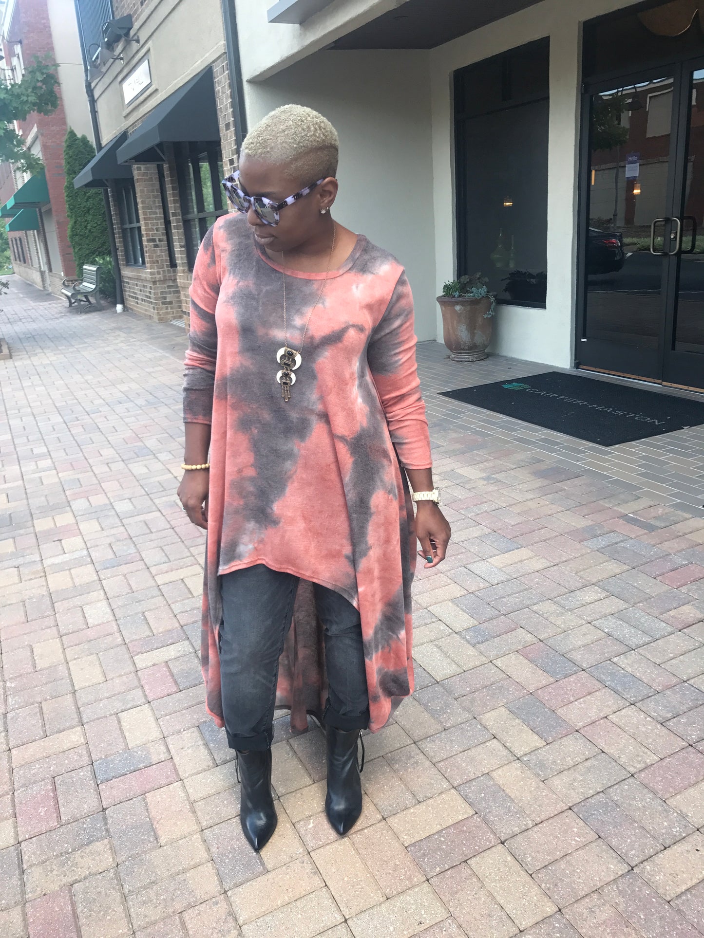 New! Tie Dye Asymmetrical Tunic!