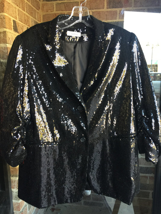 Calvin Klein Sequined Blazer: Sz M