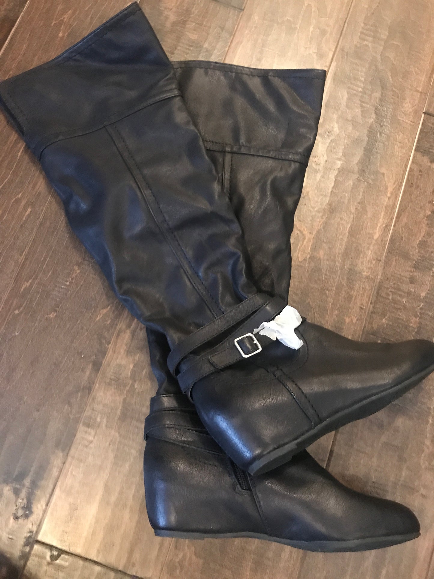Faux Leather Boots: Sz 8.5