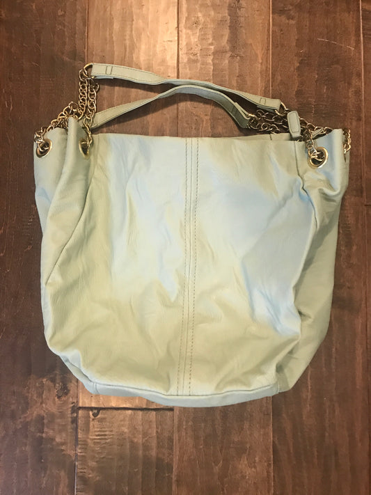 Aqua Faux Leather Hobo Handbag!