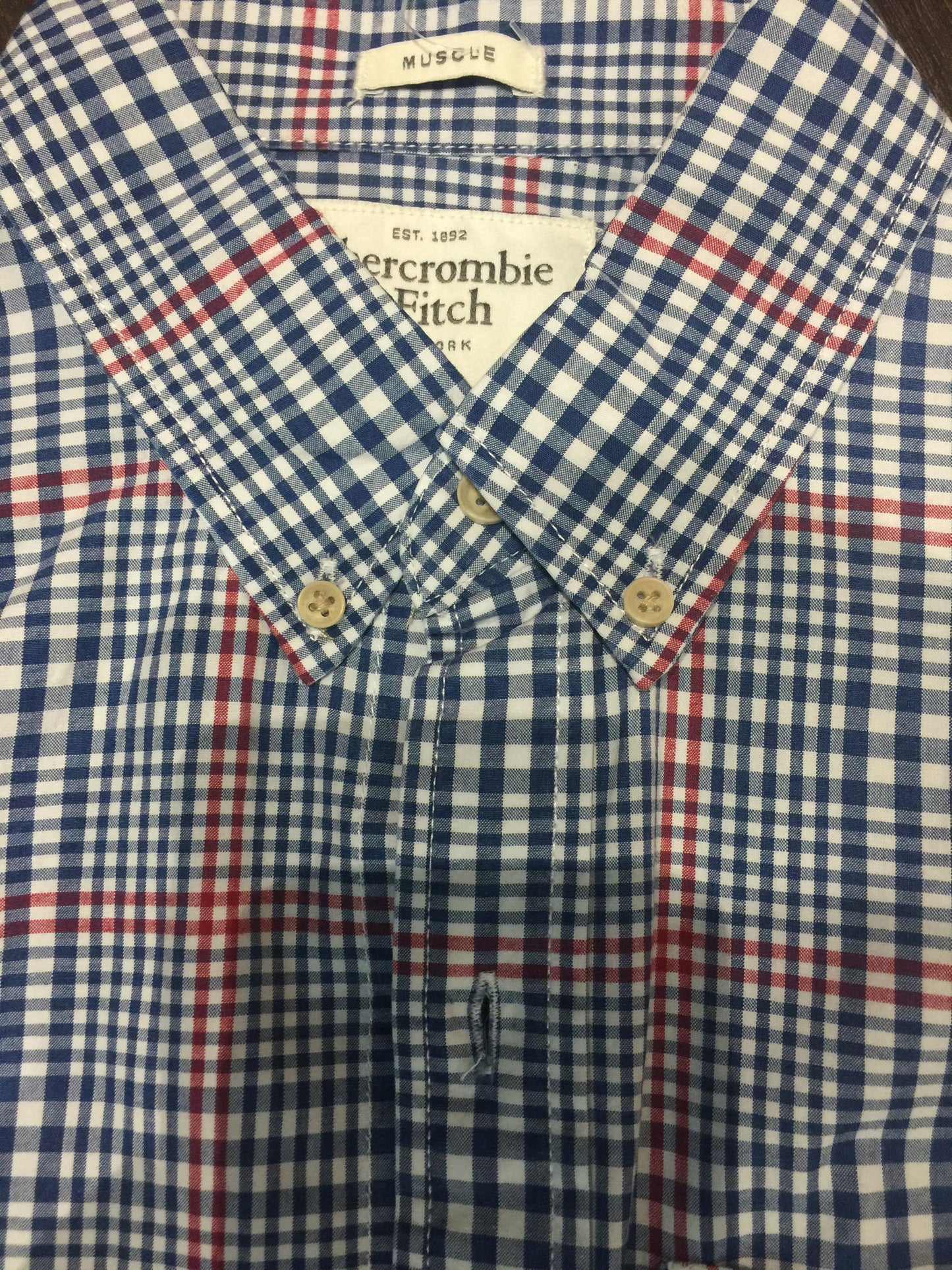Abercrombie Plaid Shirt: Sz L