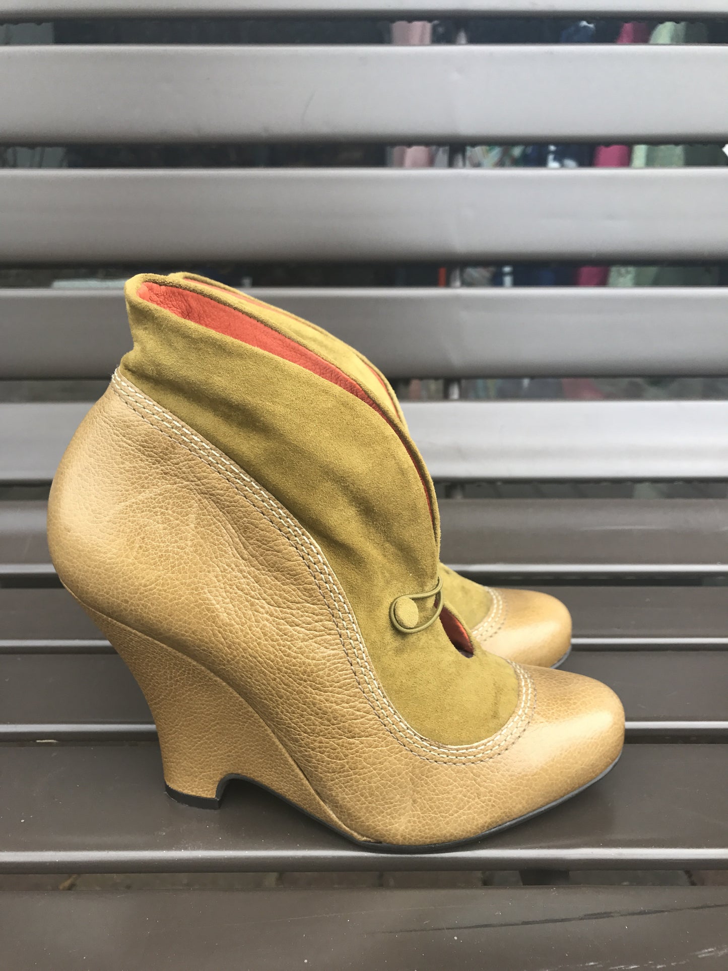 Radley London Olive Leather Booties: Sz 38
