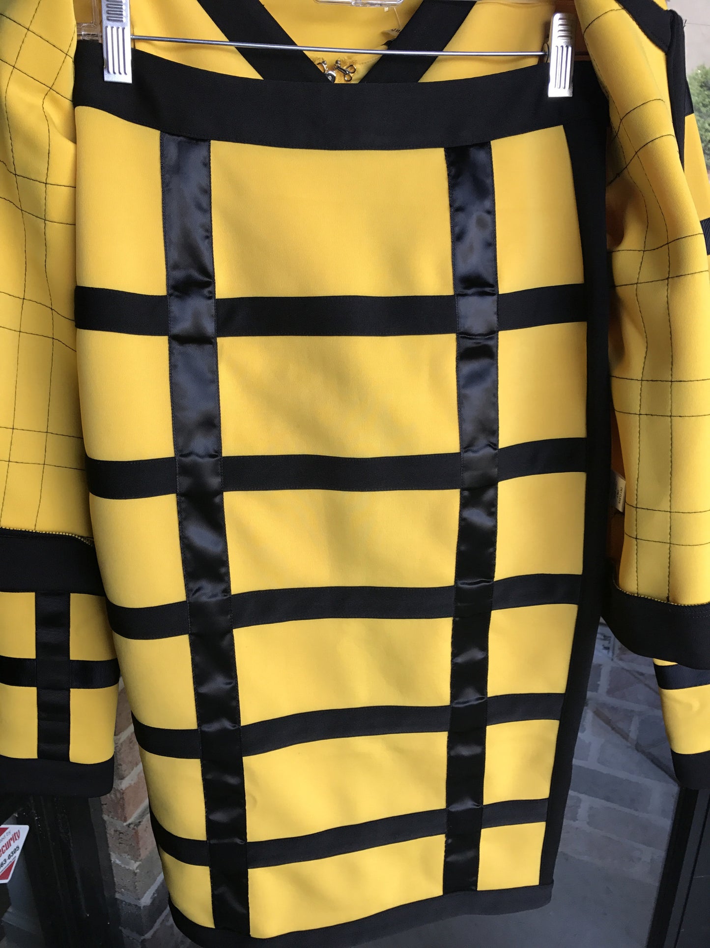 Black 3PC Canary/ Black Dress Set: Sz S