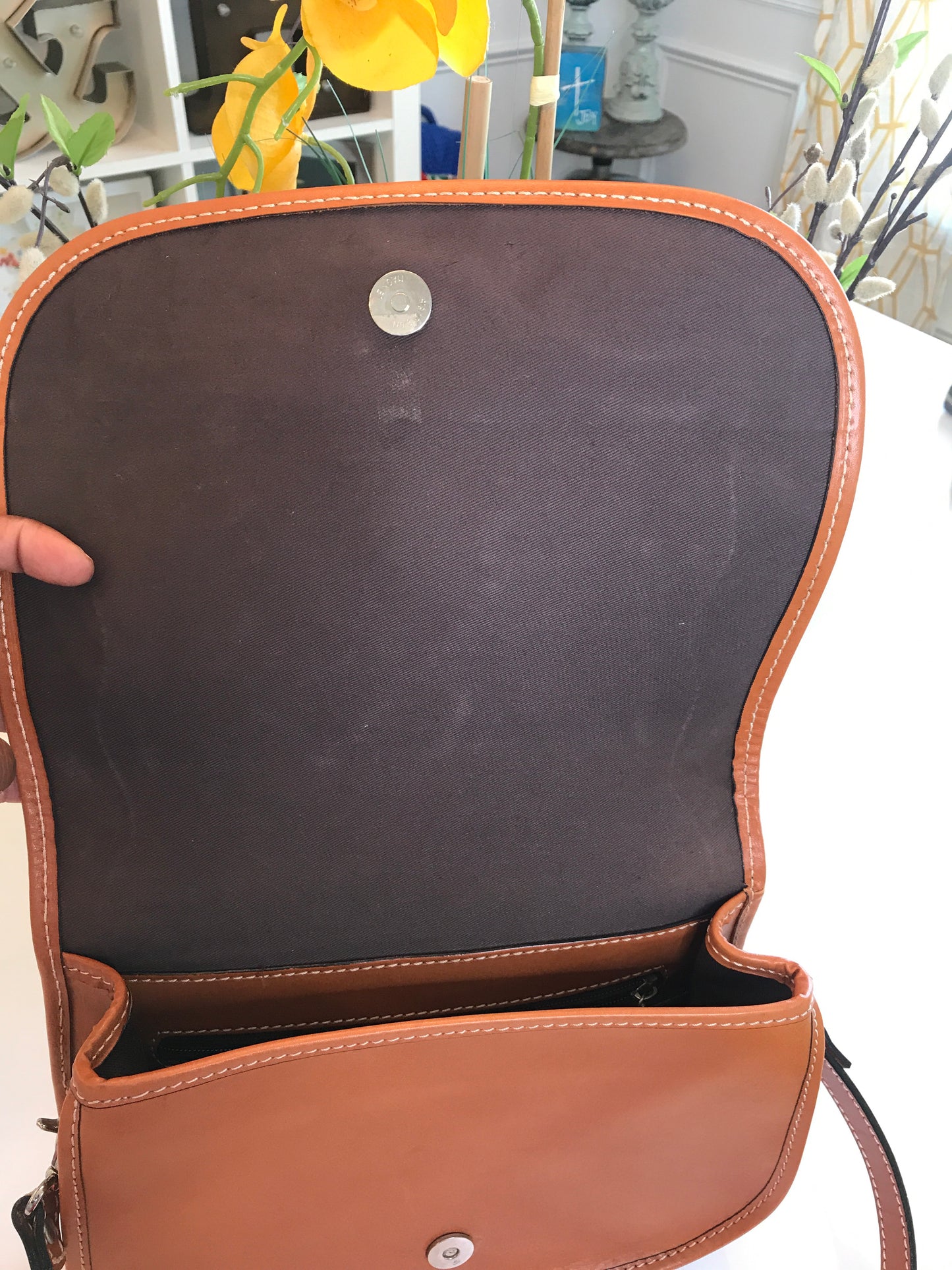 Hand Carved Leather Crossbody!
