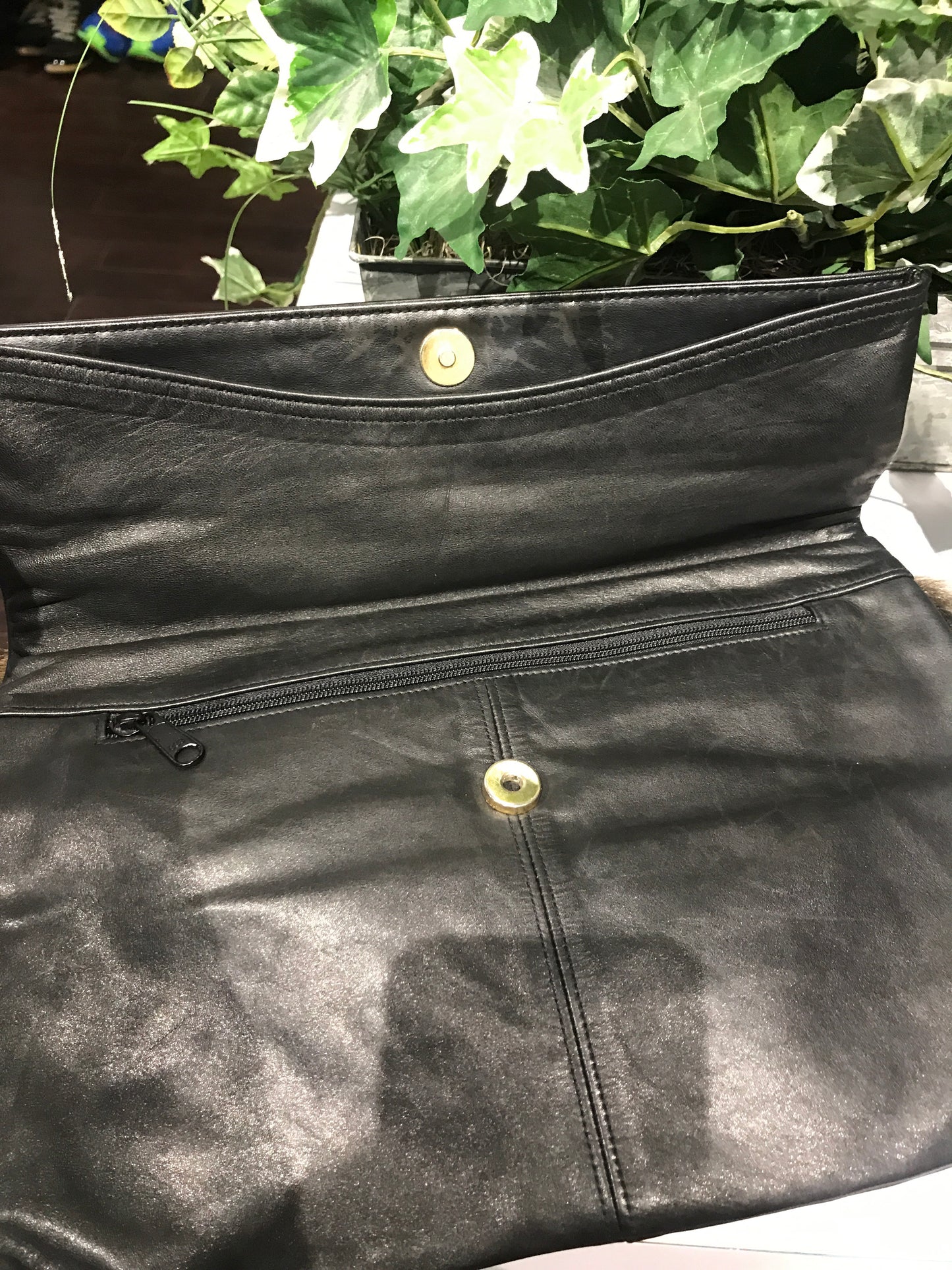 Jennifer Moore Leather Clutch