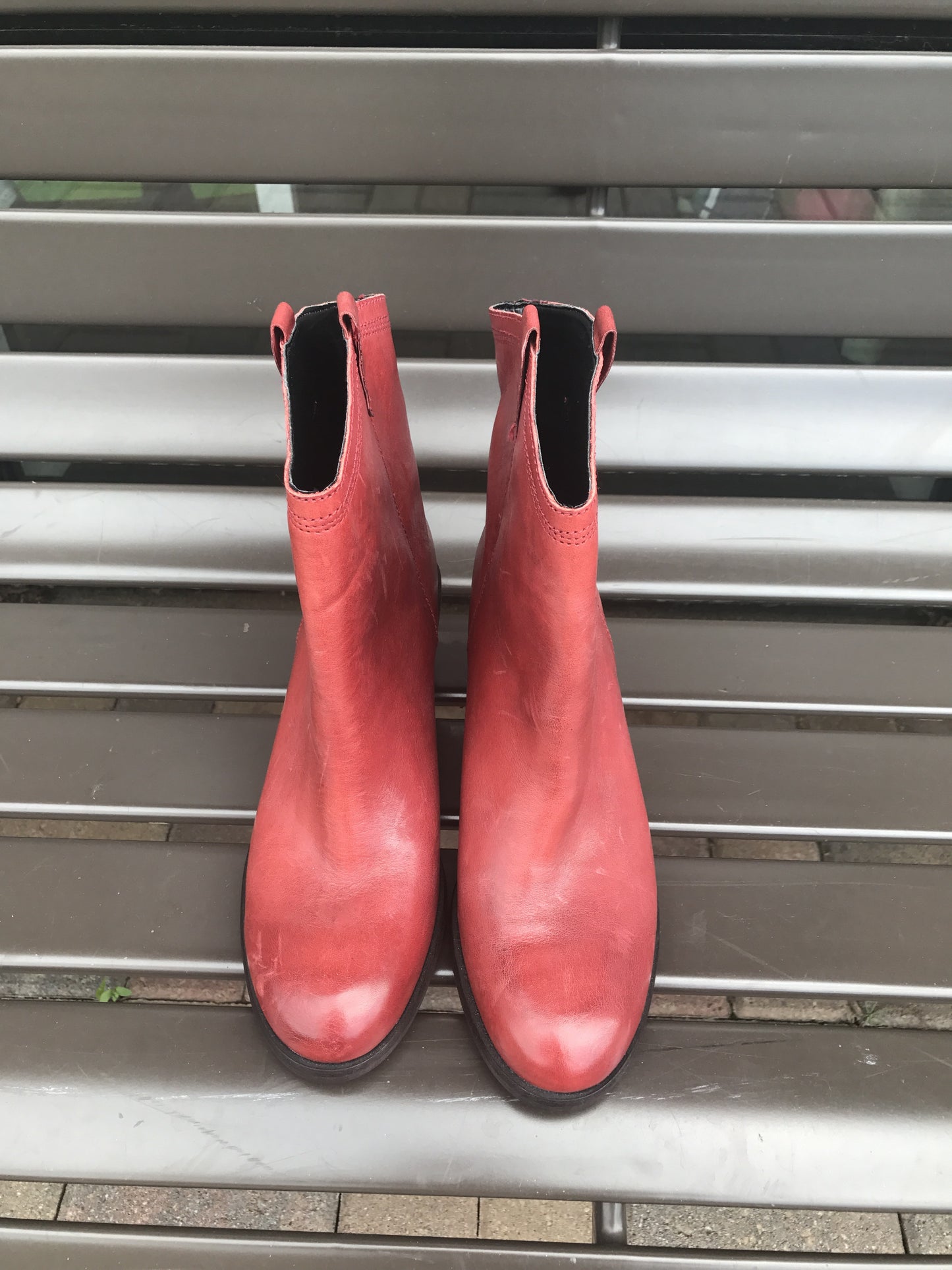 Boutique 9 Red Leather Cowboy Boots: Size 8.5