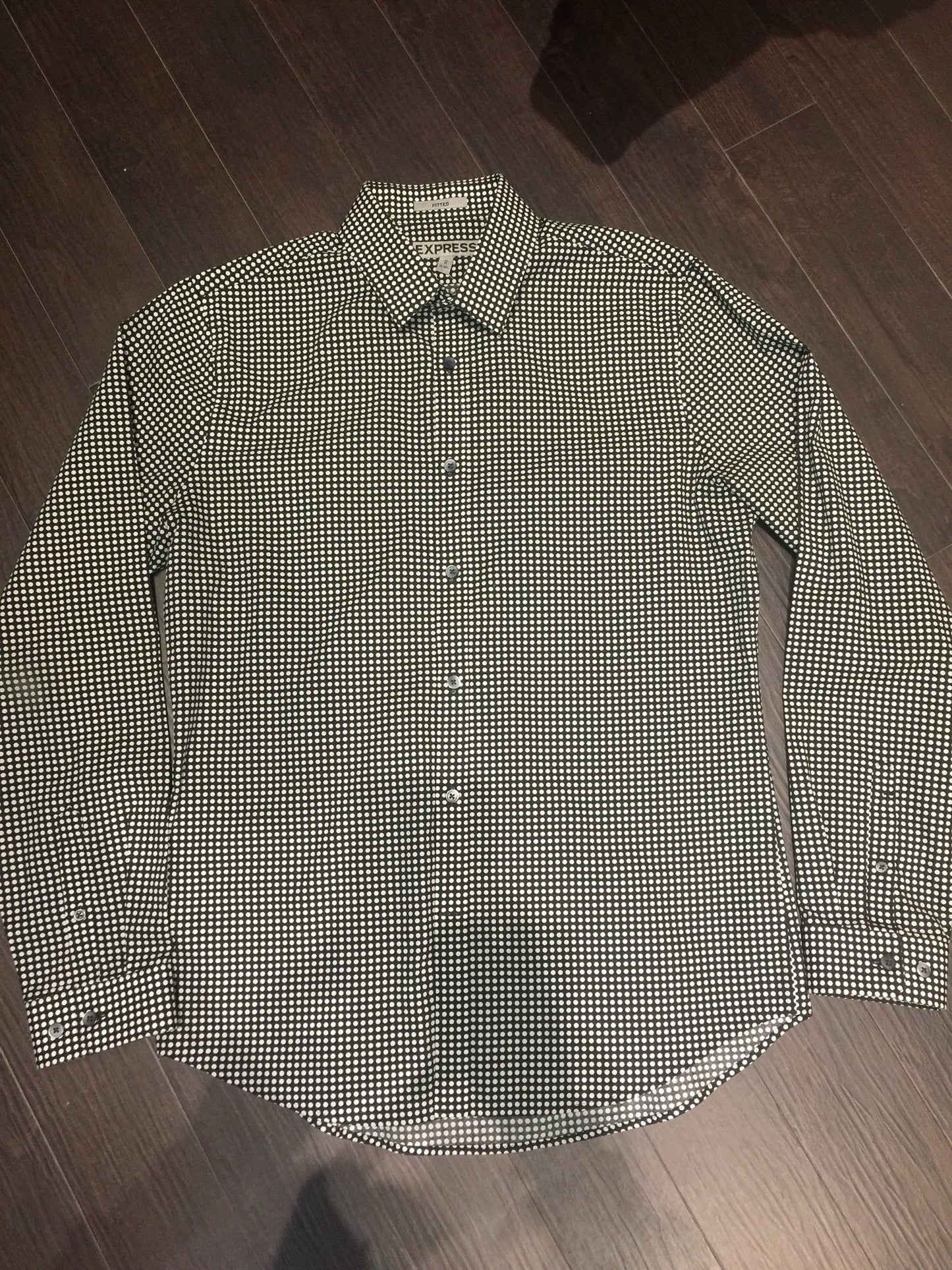 Express Polka Dot Shirt: Sz M
